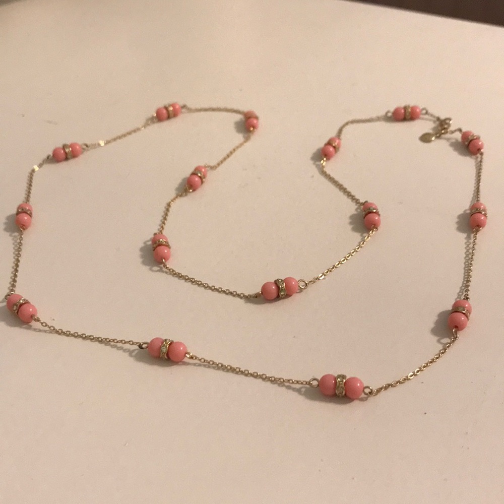 J. Crew Gold & Pink Necklace